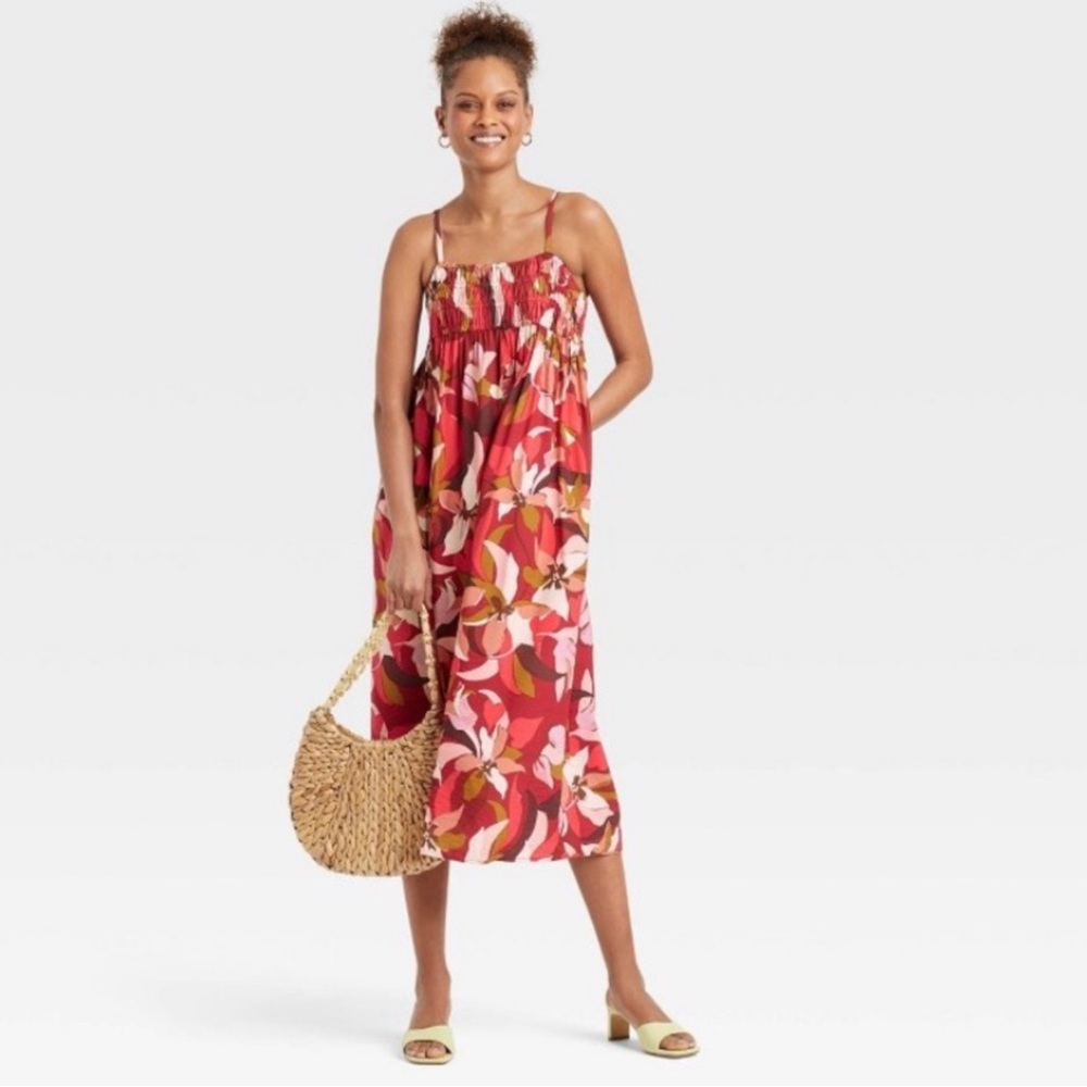 a new day Red Floral Maxi Dress